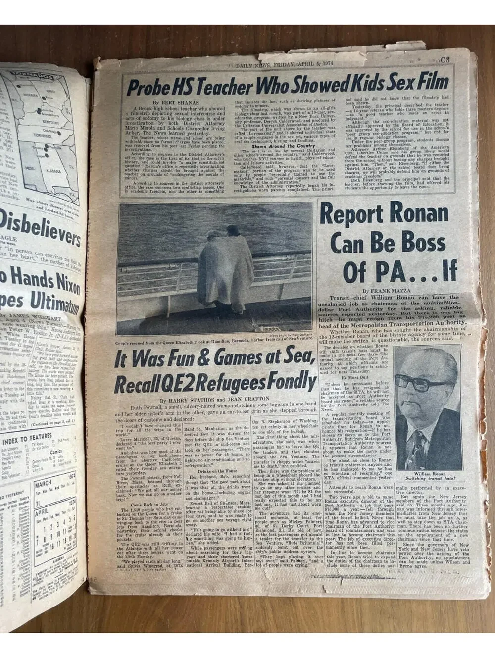 Aaron Hits 714 Ties The Babe Daily News Newspaper Apr 5 1974